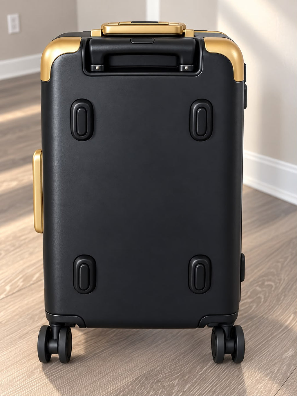 AVALI Founding Edition checked smart luggage, interior view